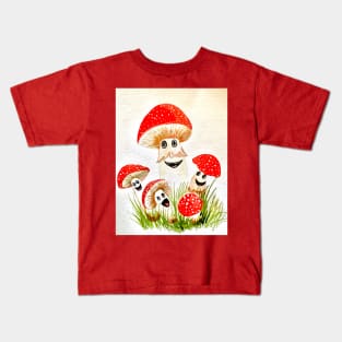 Mushroom family Kids T-Shirt